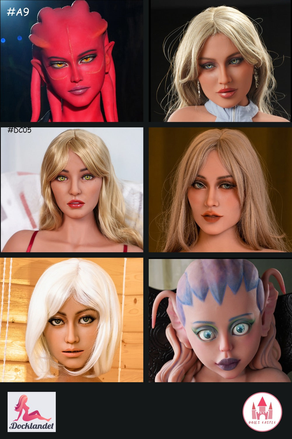 Tête supplémentaire (Dolls Castle Original en silicone)
