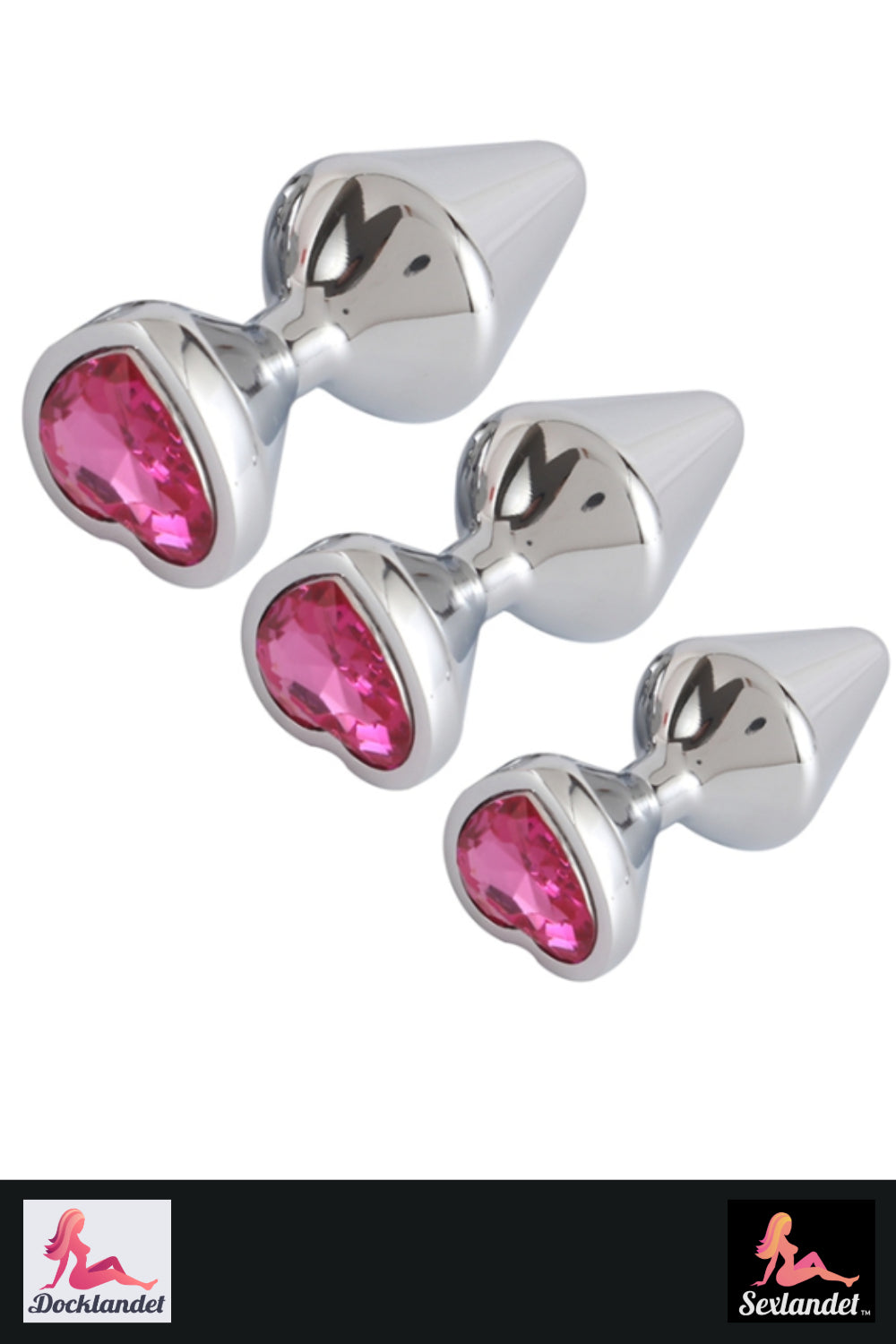 Buttplug en Aluminium - Lot de 3 Tailles