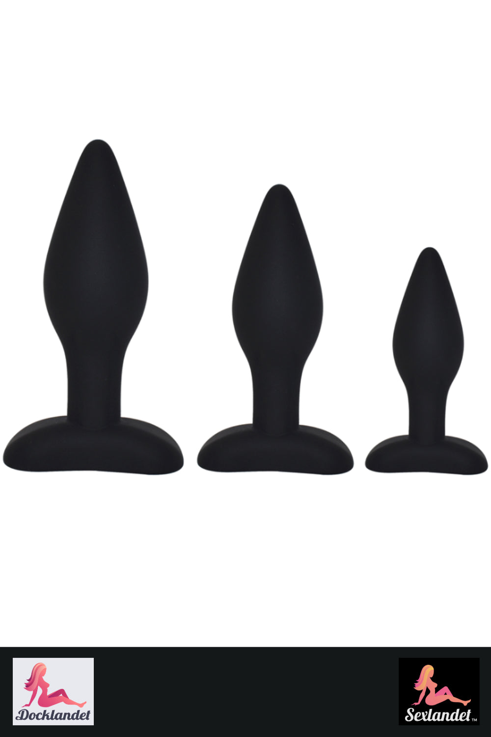 Plug à bout classique en silicone doux - réglé avec 3 tailles