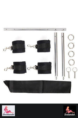 Ensemble de sexe BDSM avec menottes, bassins et cadre métallique - Kit de bondage réglable pour les couples