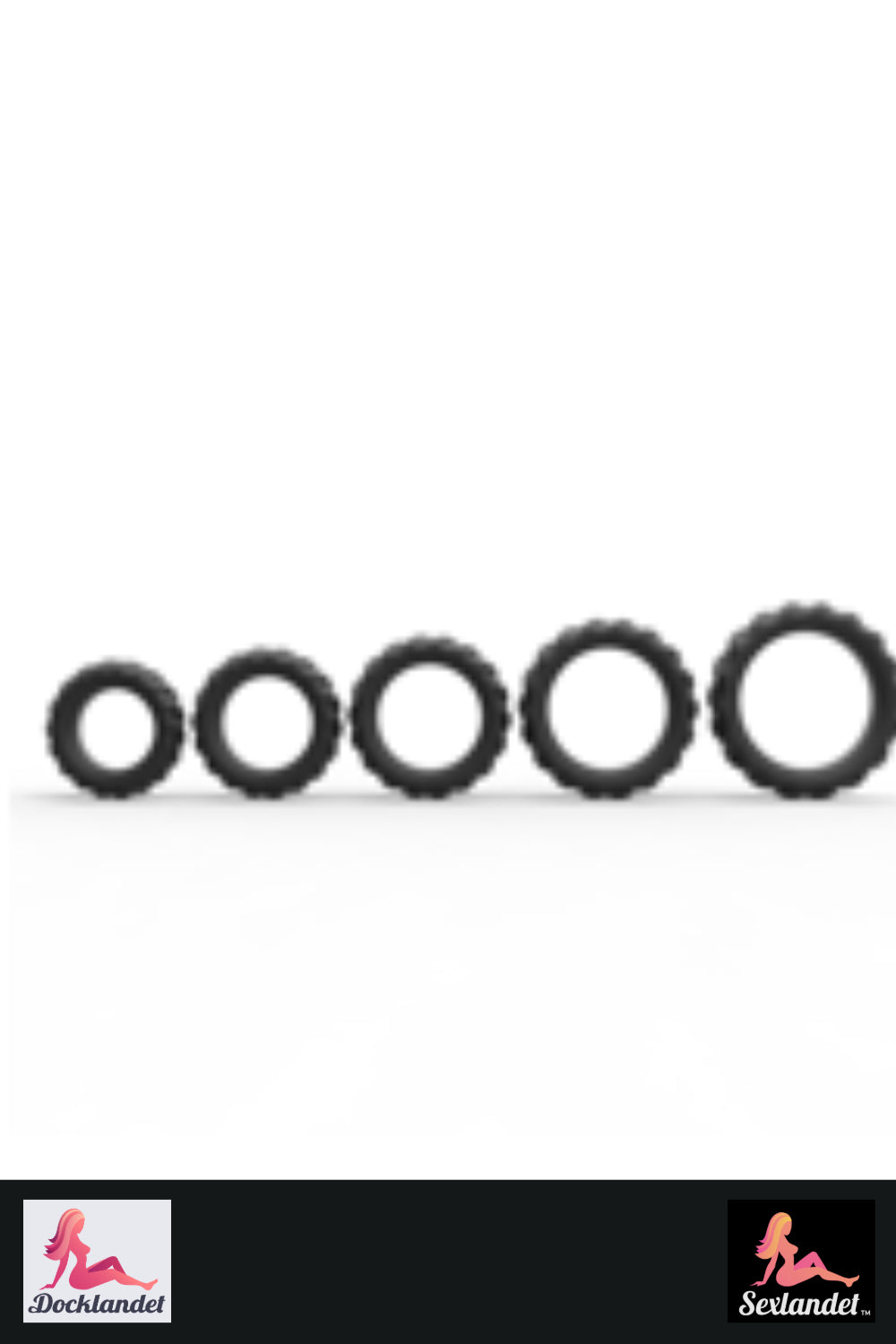 Silicone des anneaux de pénis (5 pack)