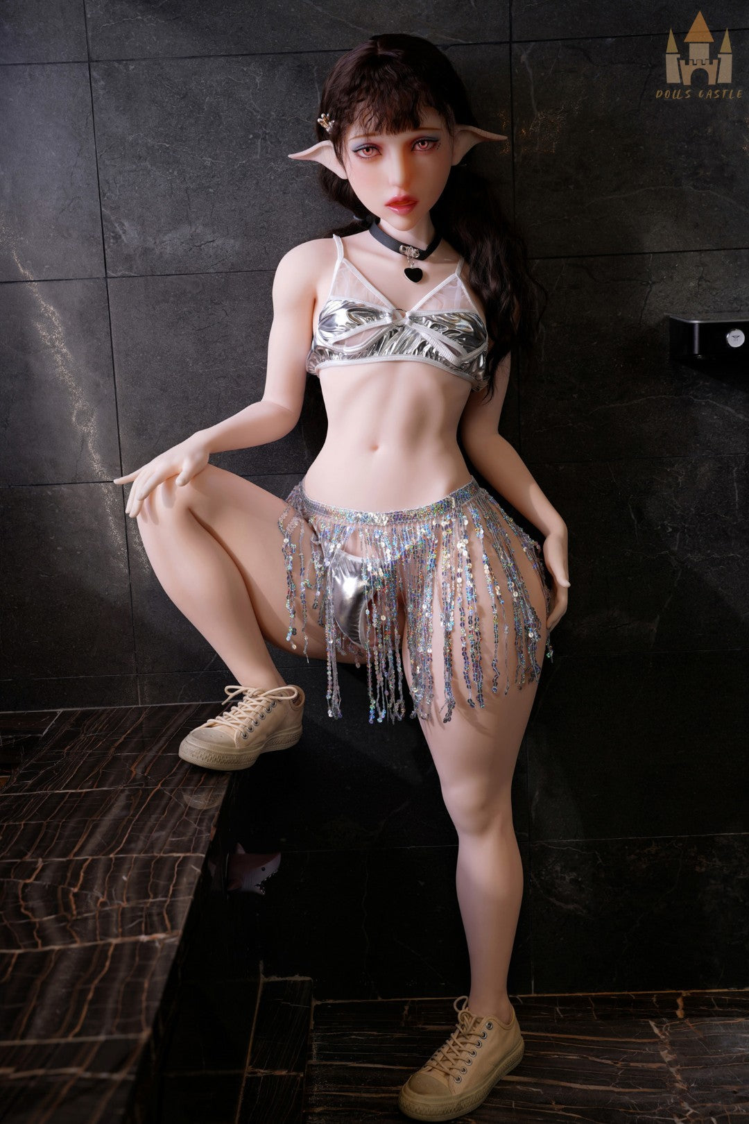 Elfi Transexuelle poupée sexuelle (Dolls Castle Bonnet B 148 cm #DC65 TPE+Silicone)