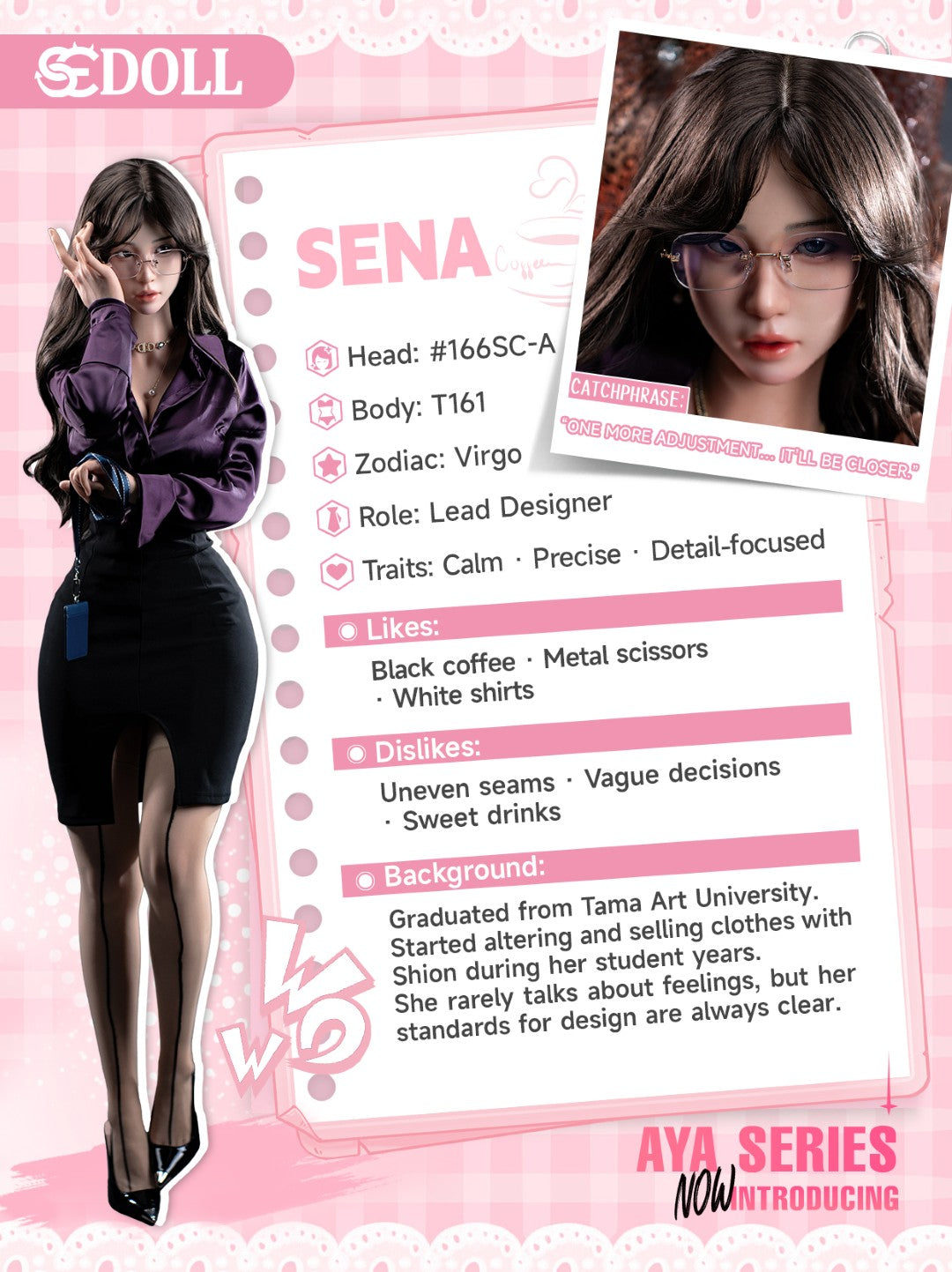 Sena.A poupée sexuelle (SEDoll Bonnet C 161 cm #166SC RST silicone)