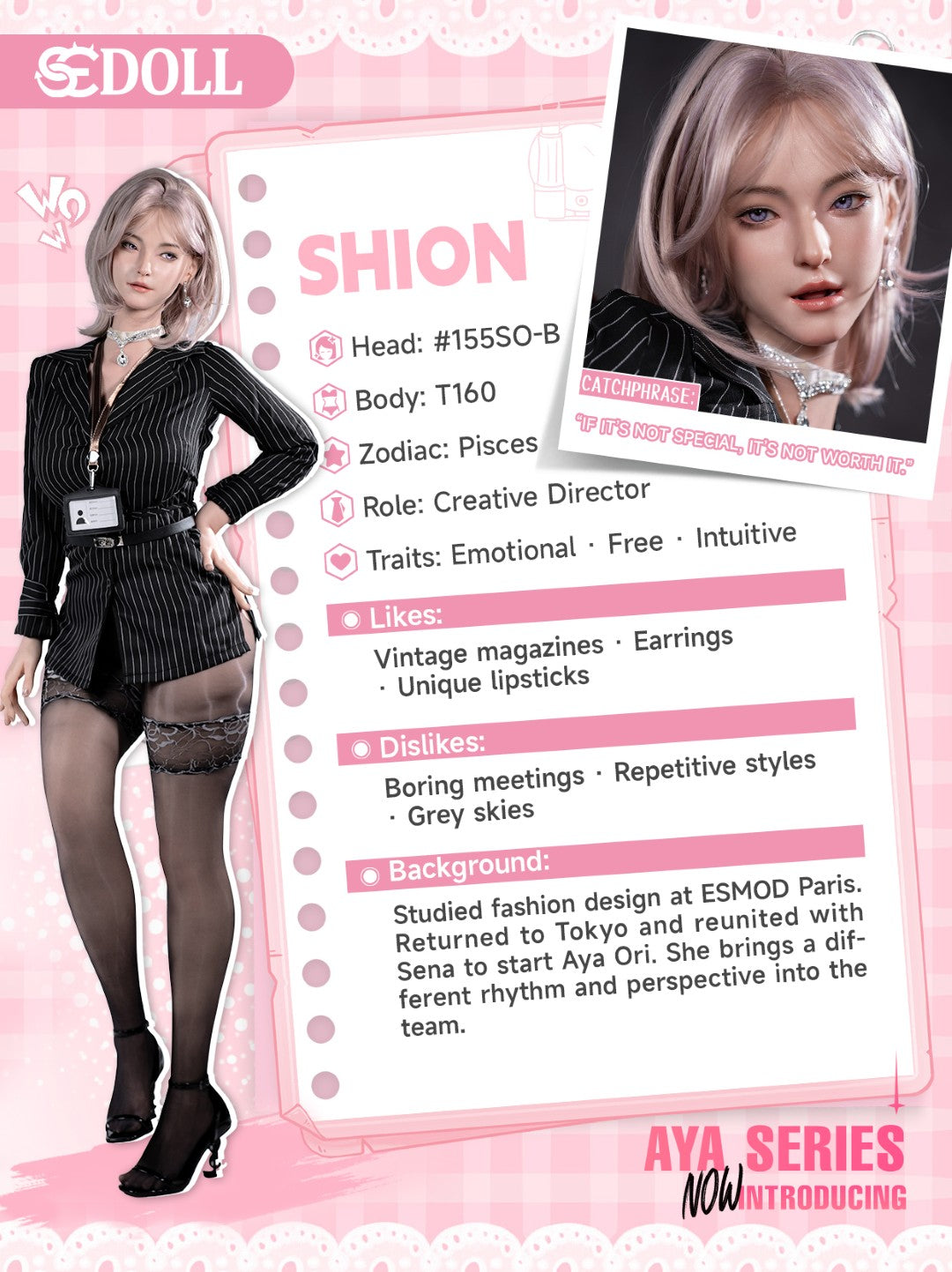Shion.B poupée sexuelle (SEDoll Bonnet C 160 cm #155SO RST silicone)