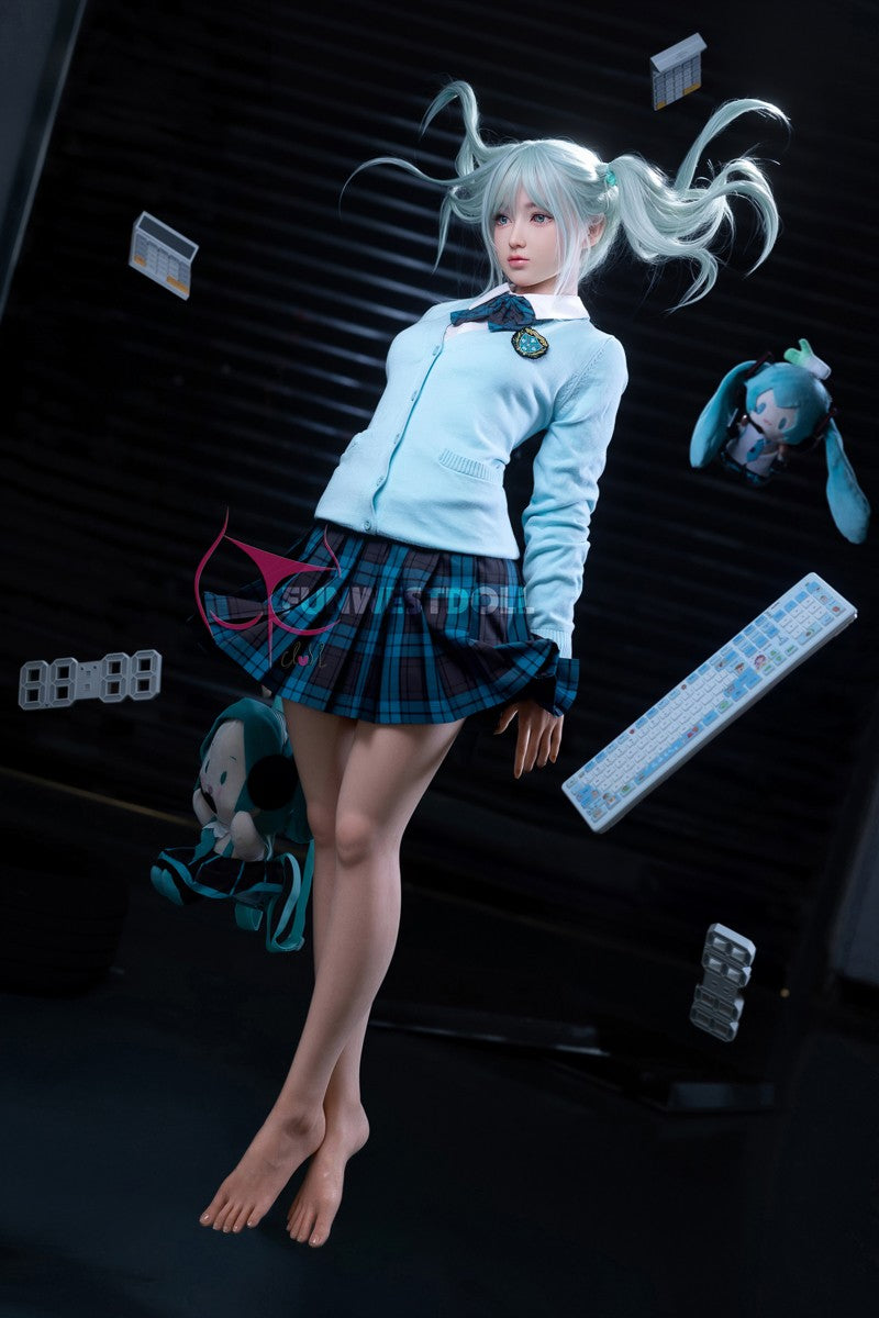 Hatsune Miko poupée sexuelle (FunWest Doll 159cm A-Cup # 041S Silicone)
