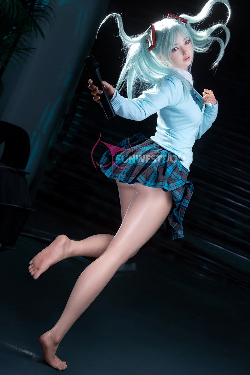 Hatsune Miko poupée sexuelle (FunWest Doll 159cm A-Cup # 041S Silicone)