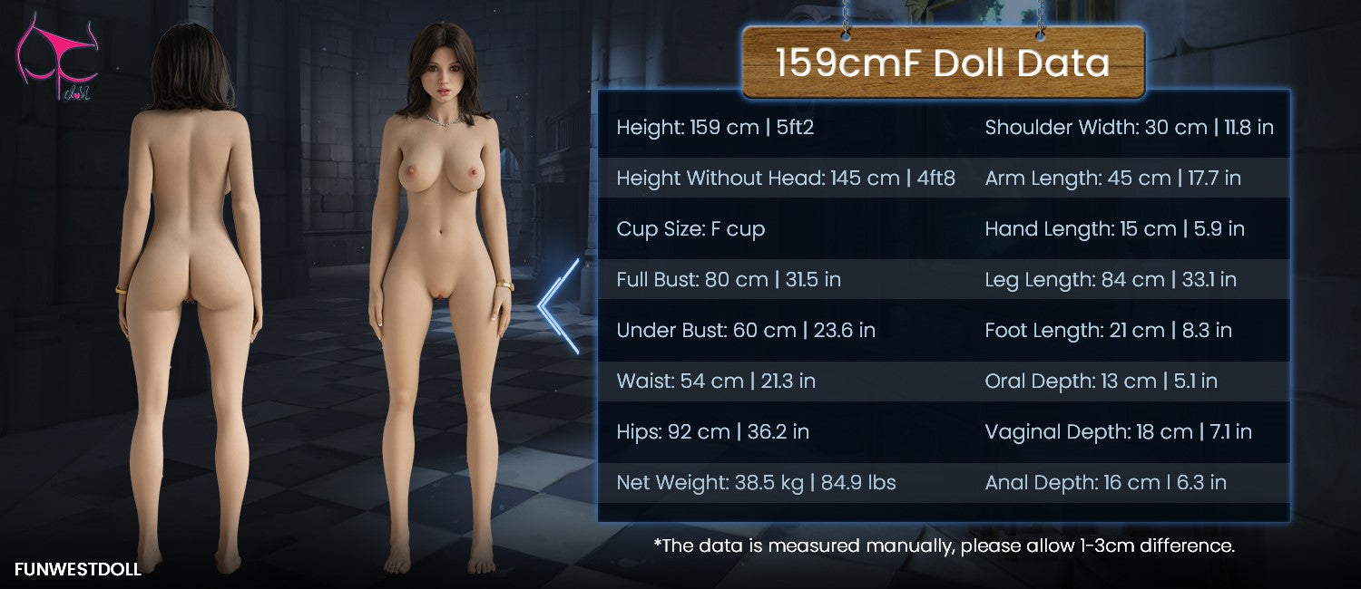 Lyre poupée sexuelle (FunWest Doll 159 cm Bonnet F #054 TPE)