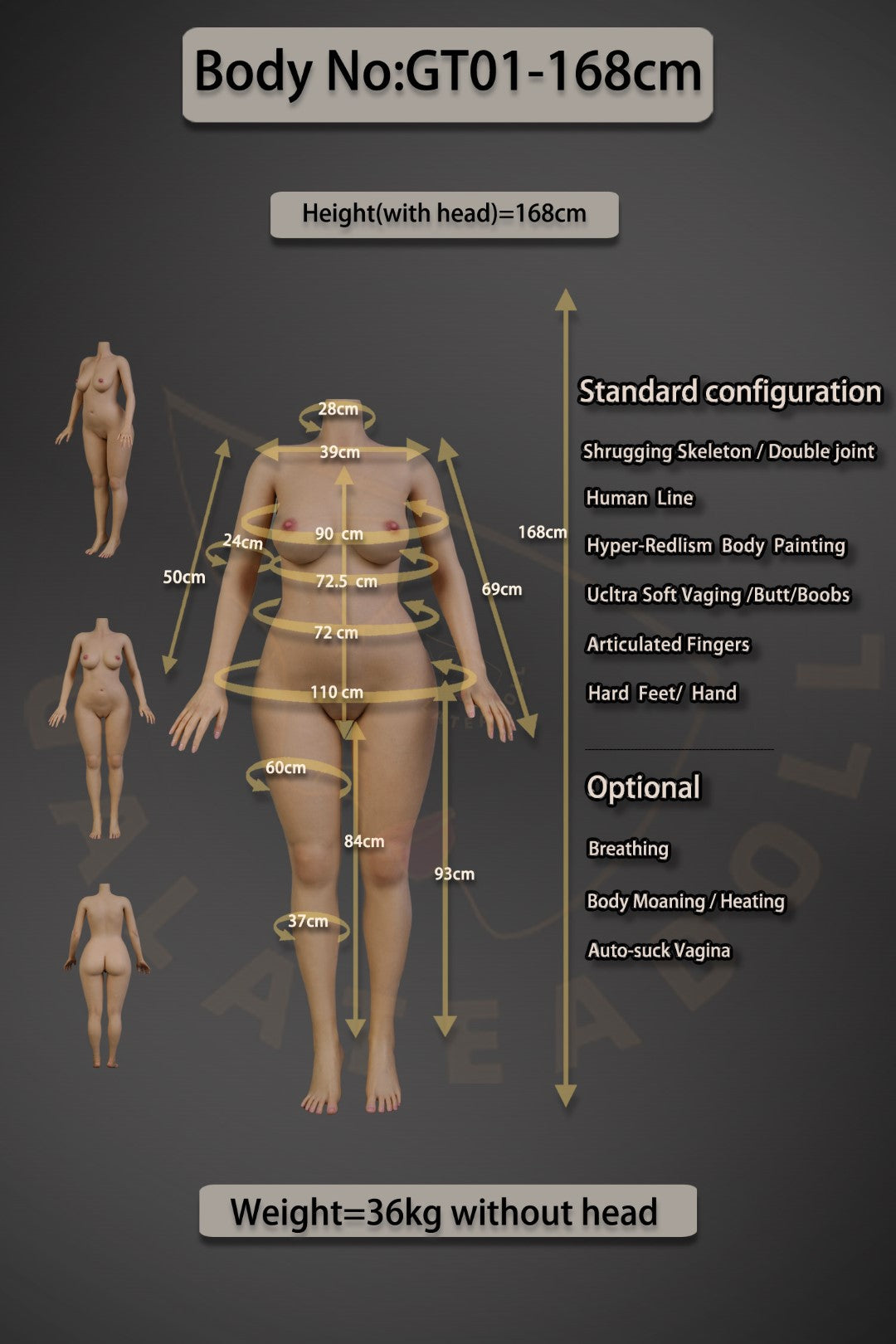 Ivana poupée sexuelle (Galatea Doll 168 cm (C-Cup #044 Silicone)