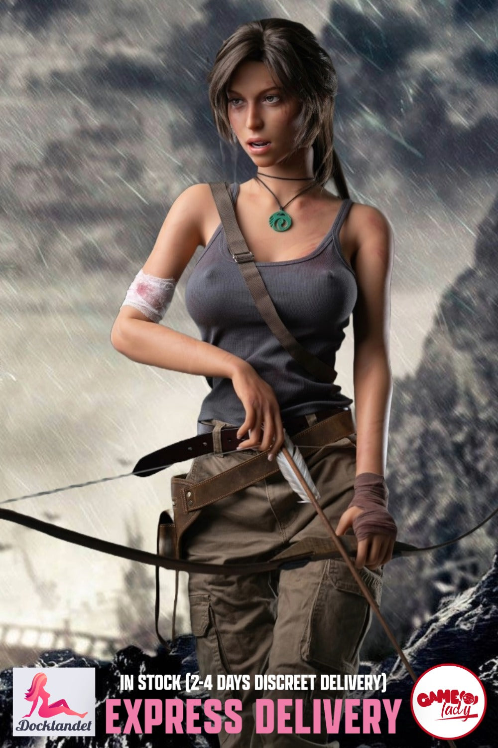 Lara Croft poupée sexuelle (Game Lady 166 cm (E-Cup N°20 Silicone) EXPRESS