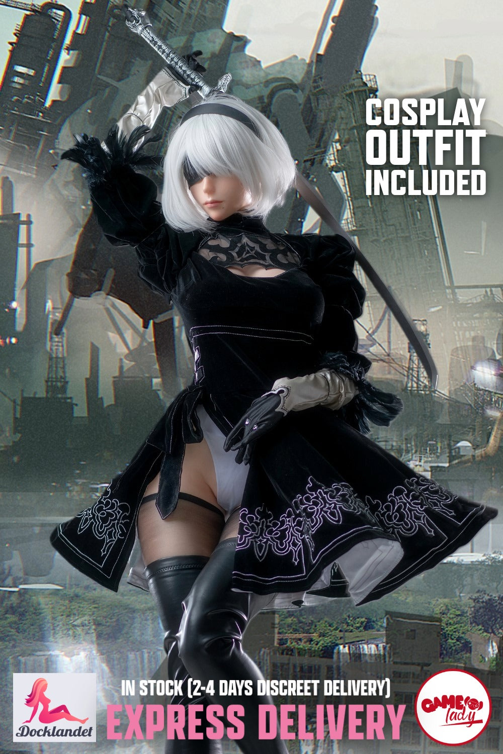 Yora 2B poupée sexuelle (Game Lady 171 cm (E-Cup N°18 Silicone) EXPRESS