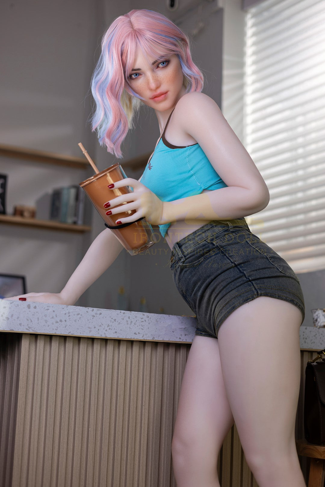 Heidi poupée sexuelle (Irontech Doll 162 cm Bonnet A S46 TPE+Silicone)