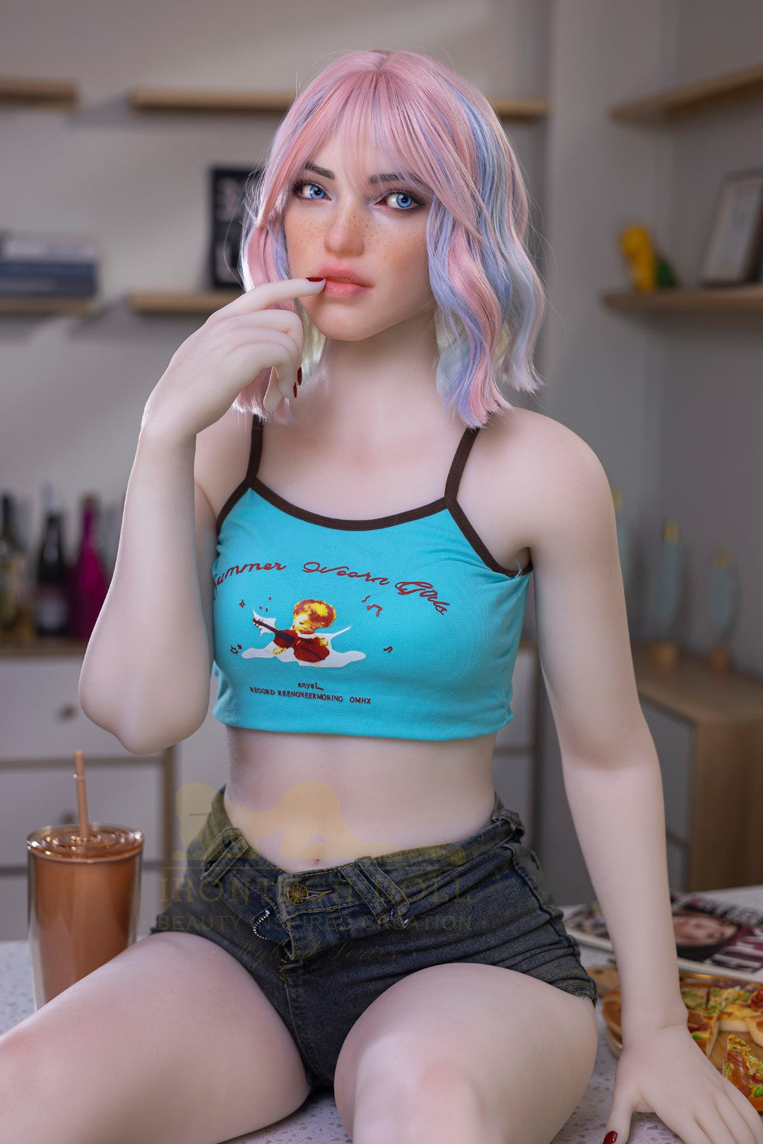 Heidi poupée sexuelle (Irontech Doll 162 cm Bonnet A S46 TPE+Silicone)