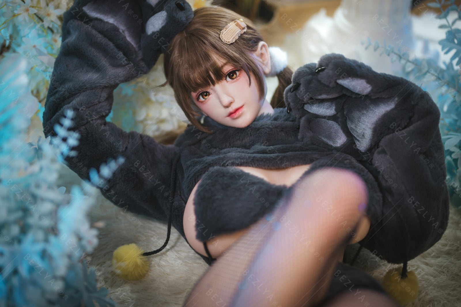 Péonie poupée sexuelle (Bezlya Doll Bonnet F 155 cm 2.0 TPE+Silicone)