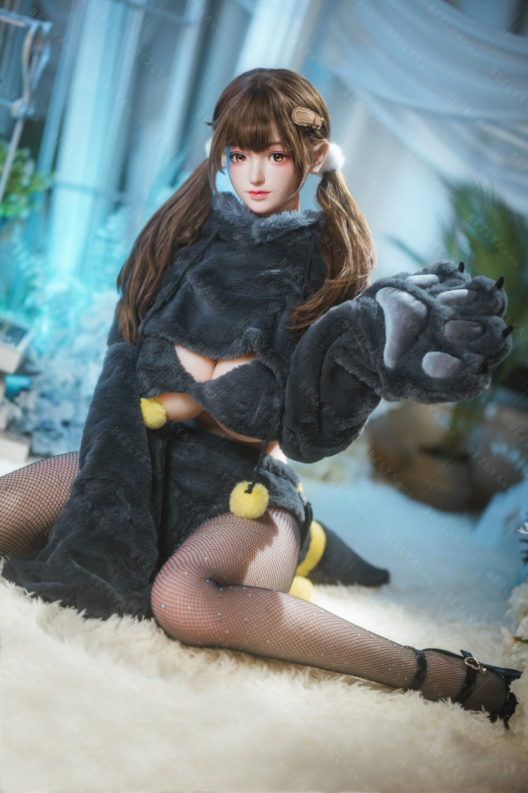 Péonie poupée sexuelle (Bezlya Doll Bonnet F 155 cm 2.0 TPE+Silicone)