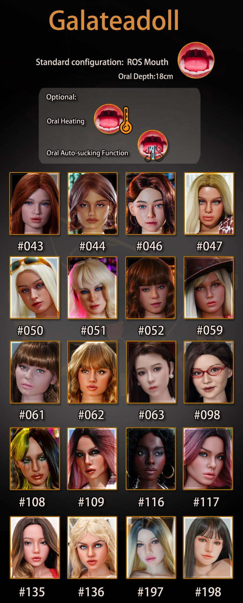 Tête supplémentaire (Galatea Doll Silicone d'origine)