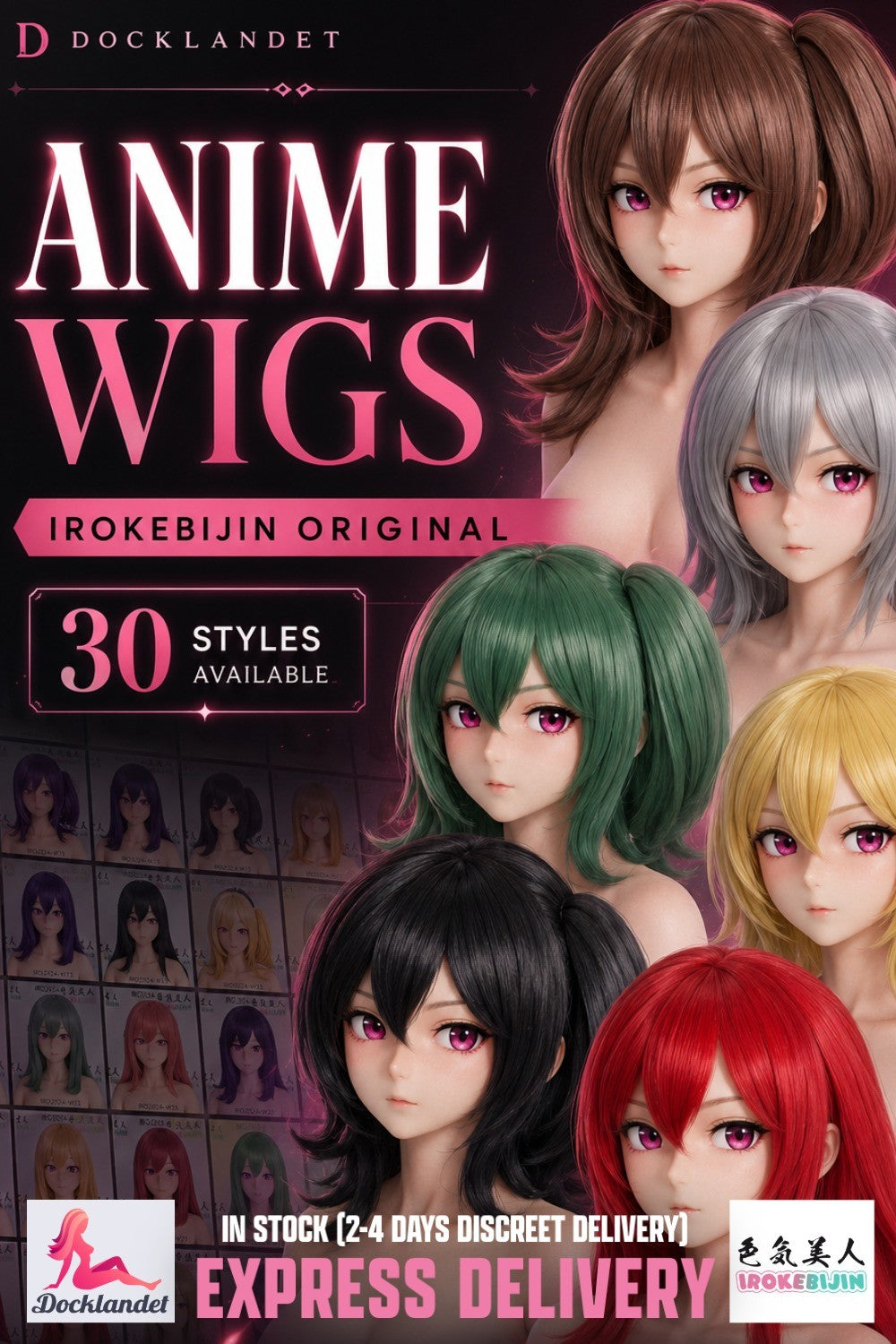 Perruque Anime (Irokebijin d'origine) EXPRESS