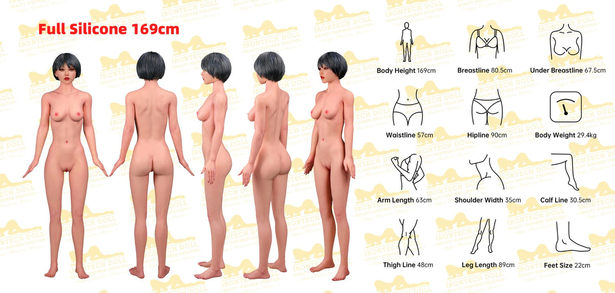 Laïla poupée sexuelle (Irontech Doll 169 cm bonnet C S39 Silicone)