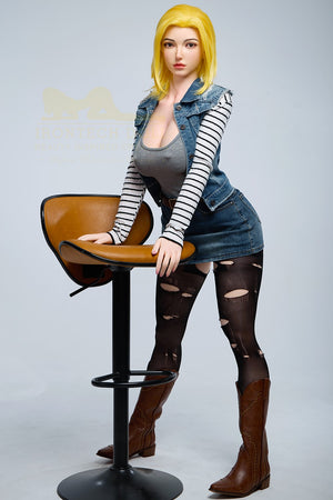 Joline Android 18 poupée sexuelle (Irontech Doll 159cm G-Cup S41 Silicone)