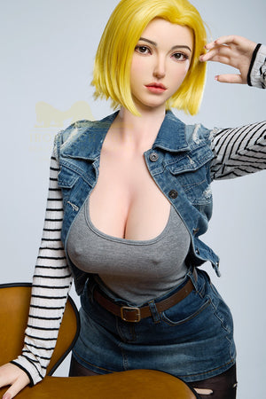 Joline Android 18 poupée sexuelle (Irontech Doll 159cm G-Cup S41 Silicone)