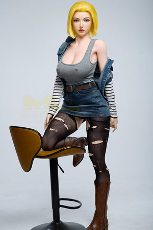 Joline Android 18 poupée sexuelle (Irontech Doll 159cm G-Cup S41 Silicone)