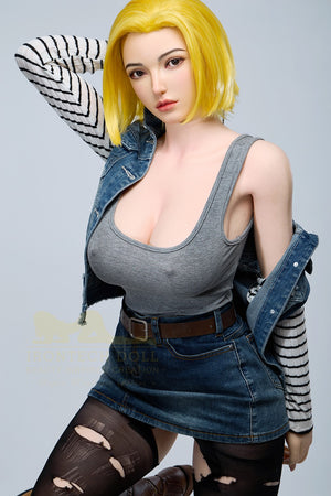 Joline Android 18 poupée sexuelle (Irontech Doll 159cm G-Cup S41 Silicone)