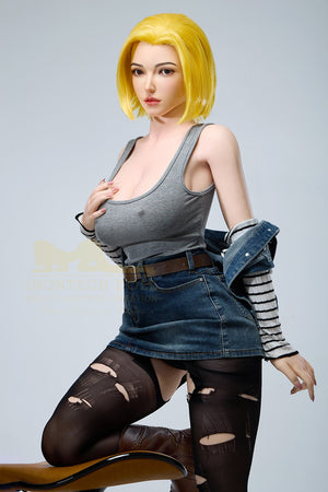 Joline Android 18 poupée sexuelle (Irontech Doll 159cm G-Cup S41 Silicone)