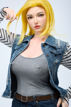 Joline Android 18 poupée sexuelle (Irontech Doll 159cm G-Cup S41 Silicone)