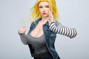 Joline Android 18 poupée sexuelle (Irontech Doll 159cm G-Cup S41 Silicone)