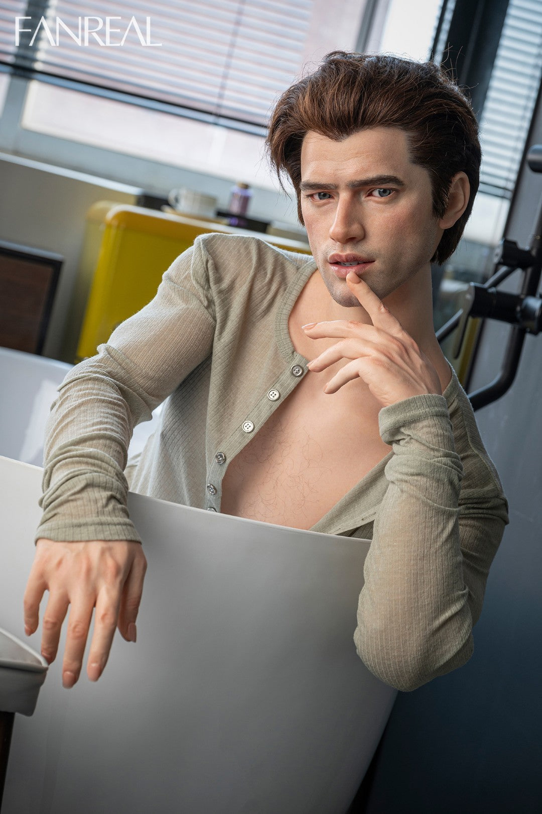 Carter mâle poupée sexuelle (FanReal Doll 173 cm (Silicone)