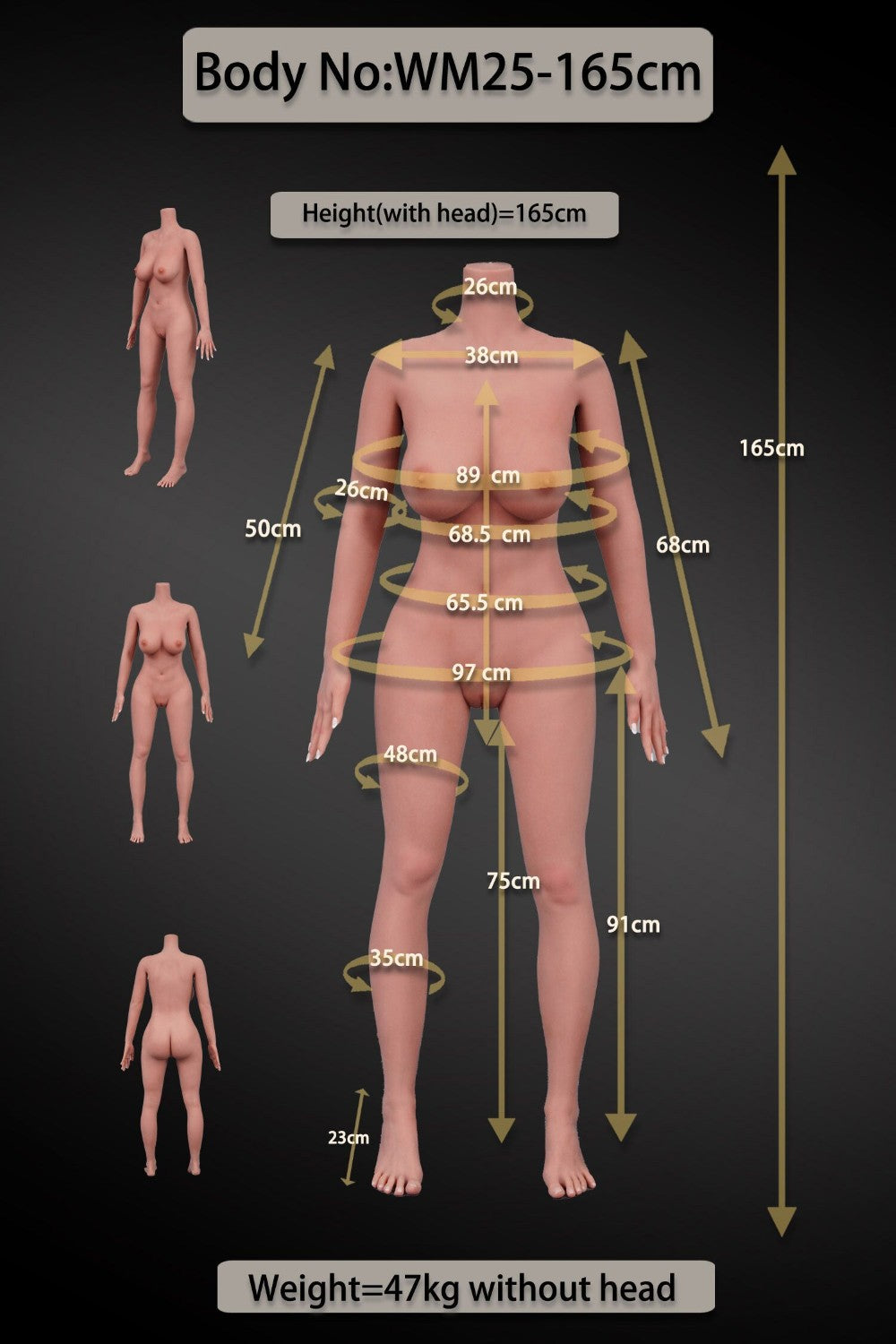 Olinda poupée sexuelle (WM-Doll Bonnet D 165 cm #SS182 TPE+Silicone)