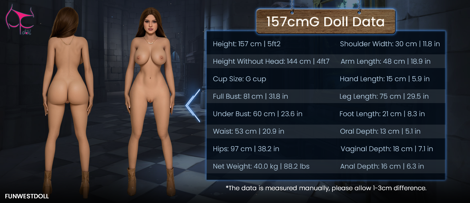 Rose poupée sexuelle (FunWest Doll 157 cm (Coupe G #043 TPE)