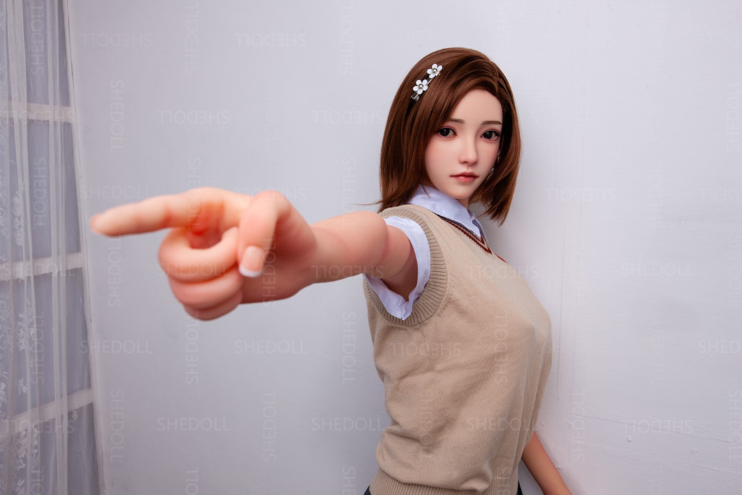 Rose poupée sexuelle (SHEDOLL Bonnet C 158 cm #SH022 TPE+Silicone)