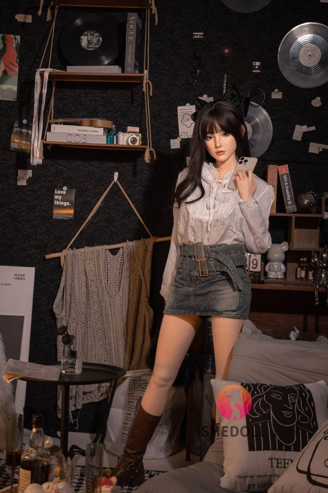 Vêpres poupée sexuelle (SHEDOLL Bonnet C 158 cm #SH155 Silicone)