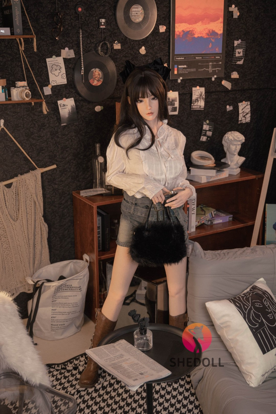 Vêpres poupée sexuelle (SHEDOLL Bonnet C 158 cm #SH155 Silicone)