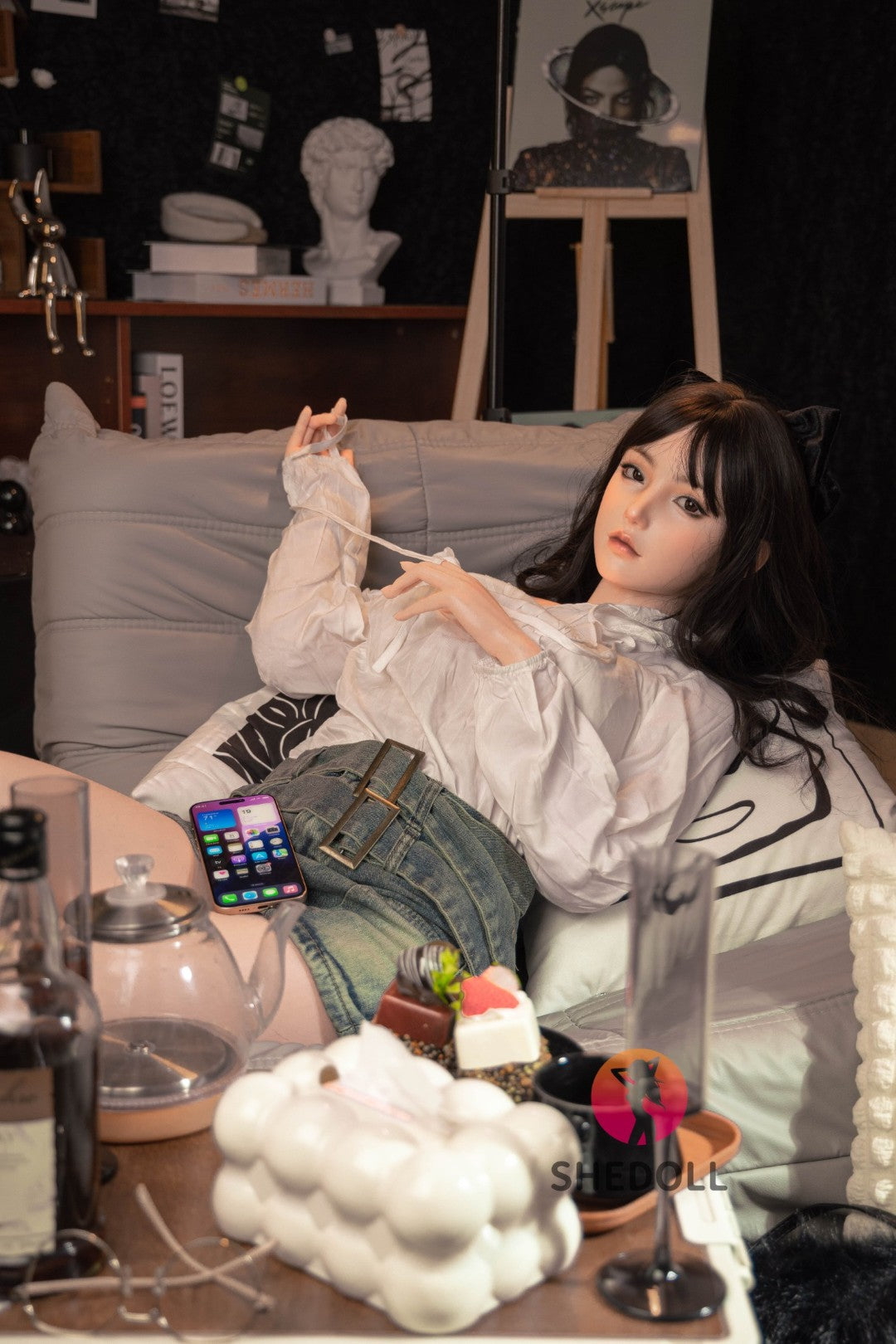 Vêpres poupée sexuelle (SHEDOLL Bonnet C 158 cm #SH155 Silicone)
