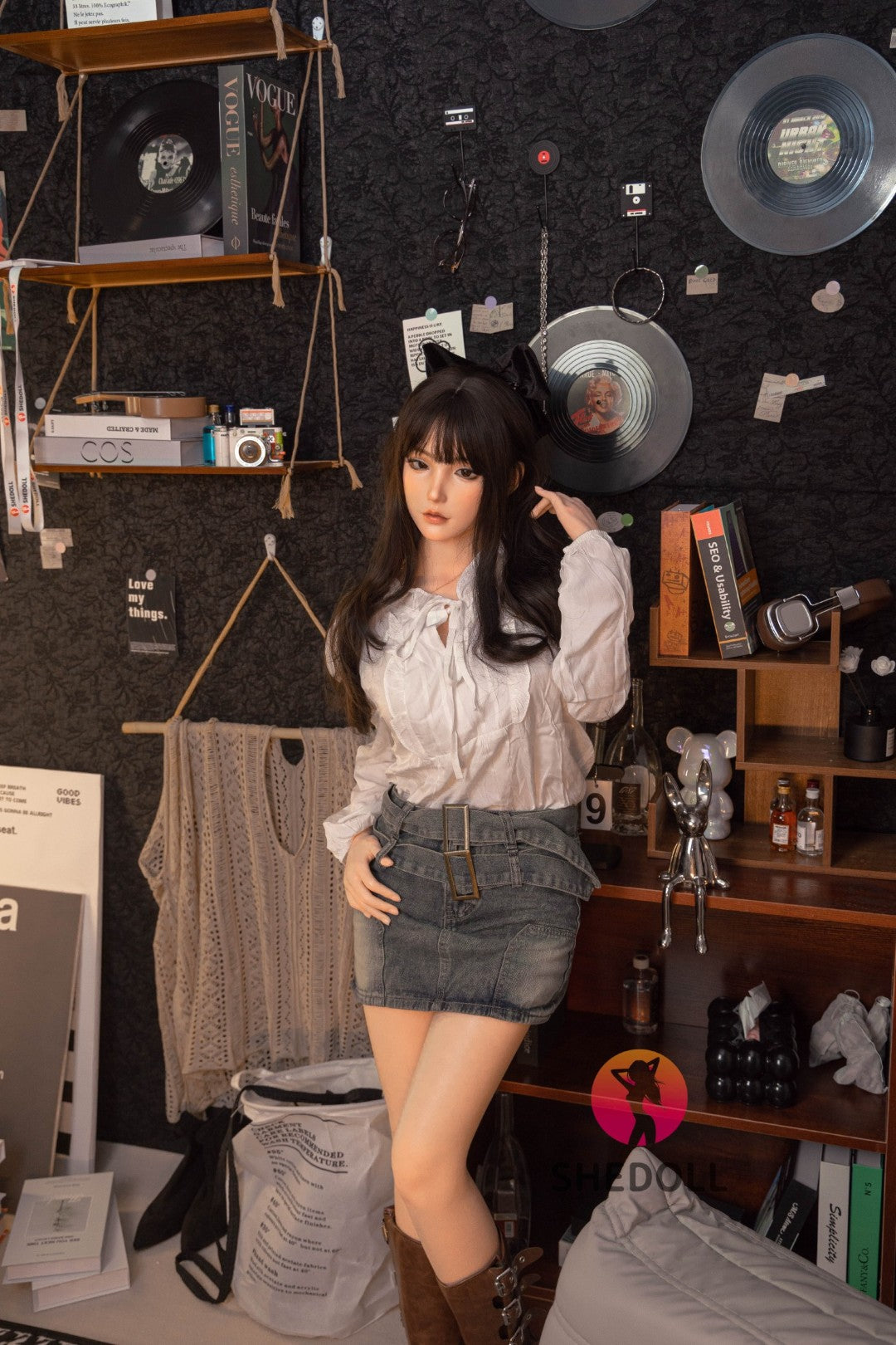 Vêpres poupée sexuelle (SHEDOLL Bonnet C 158 cm #SH155 Silicone)