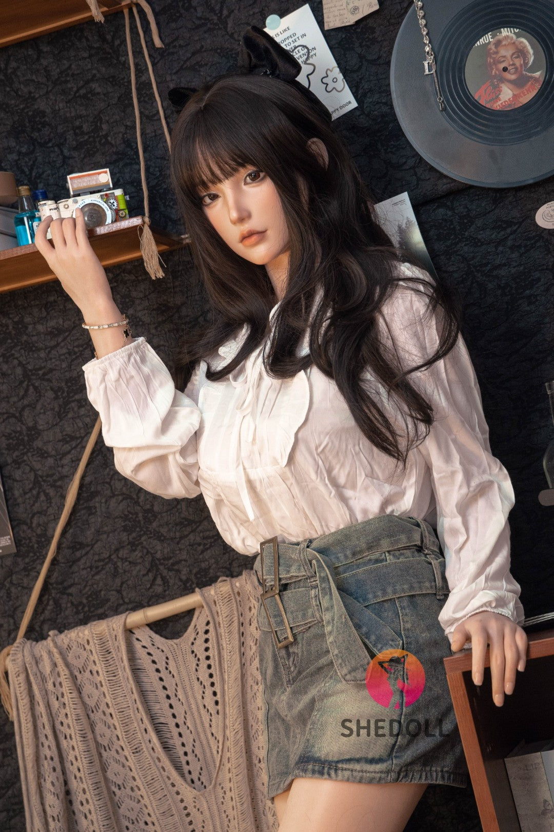 Vêpres poupée sexuelle (SHEDOLL Bonnet C 158 cm #SH155 Silicone)