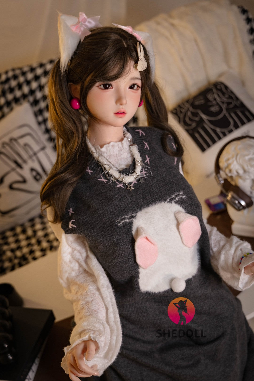 Cécé poupée sexuelle (SHEDOLL Bonnet G 145 cm #SH156 Silicone)