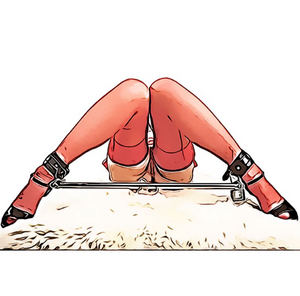 Ensemble de sexe BDSM avec menottes, bassins et cadre métallique - Kit de bondage réglable pour les couples