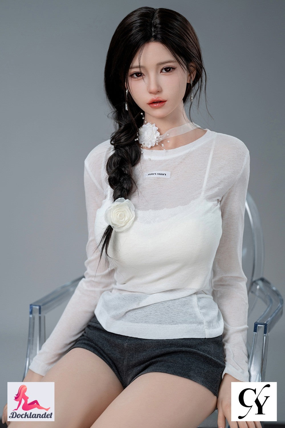 TOP-CYDOLL Pic Set 82 --- Poupée entièrement en silicone avec bonnet F de 168 cm, Liang-3 ROS Tête_Peau Naturelle