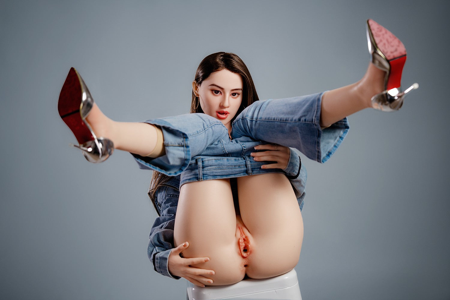 Cristal poupée sexuelle (HRDoll 165 cm (Coupe C #R13 Silicone)