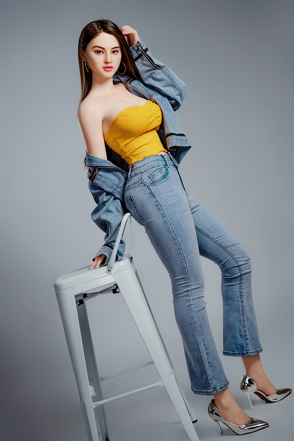 Cristal poupée sexuelle (HRDoll 165 cm (Coupe C #R13 Silicone)