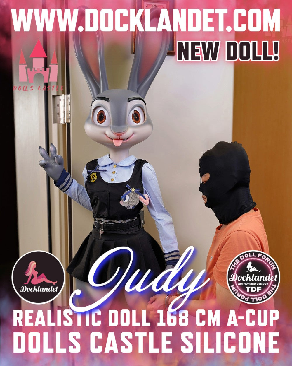 Judy le lapin poupée sexuelle (Dolls Castle 168 cm en silicone A-Cup)
