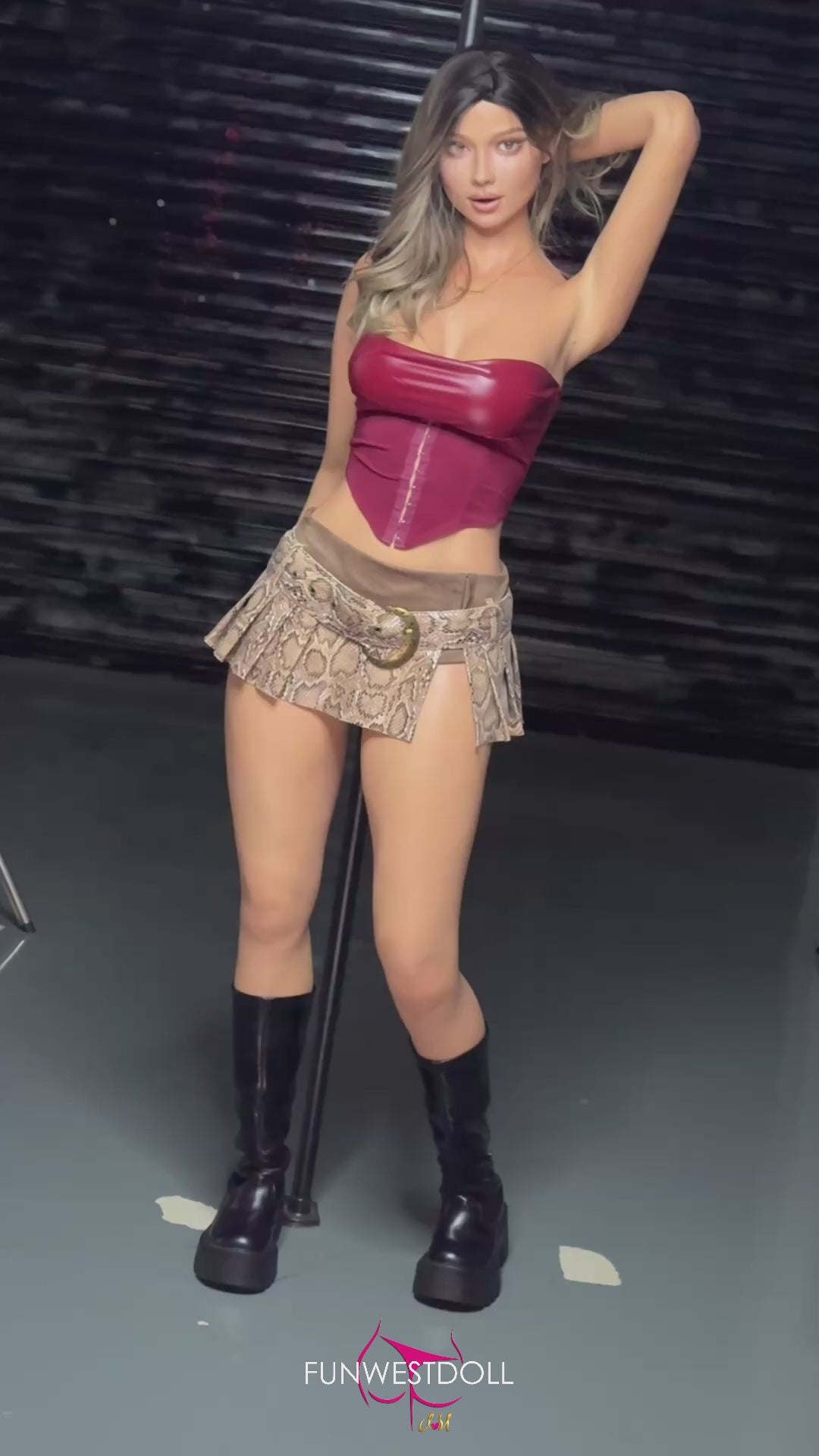 Rose poupée sexuelle (FunWest Doll Bonnet D 168 cm #043SJ RST Silicone)