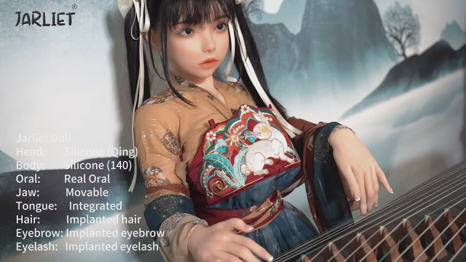 Qing2 poupée sexuelle (Jarliet 140 cm C-Cup Silicone)