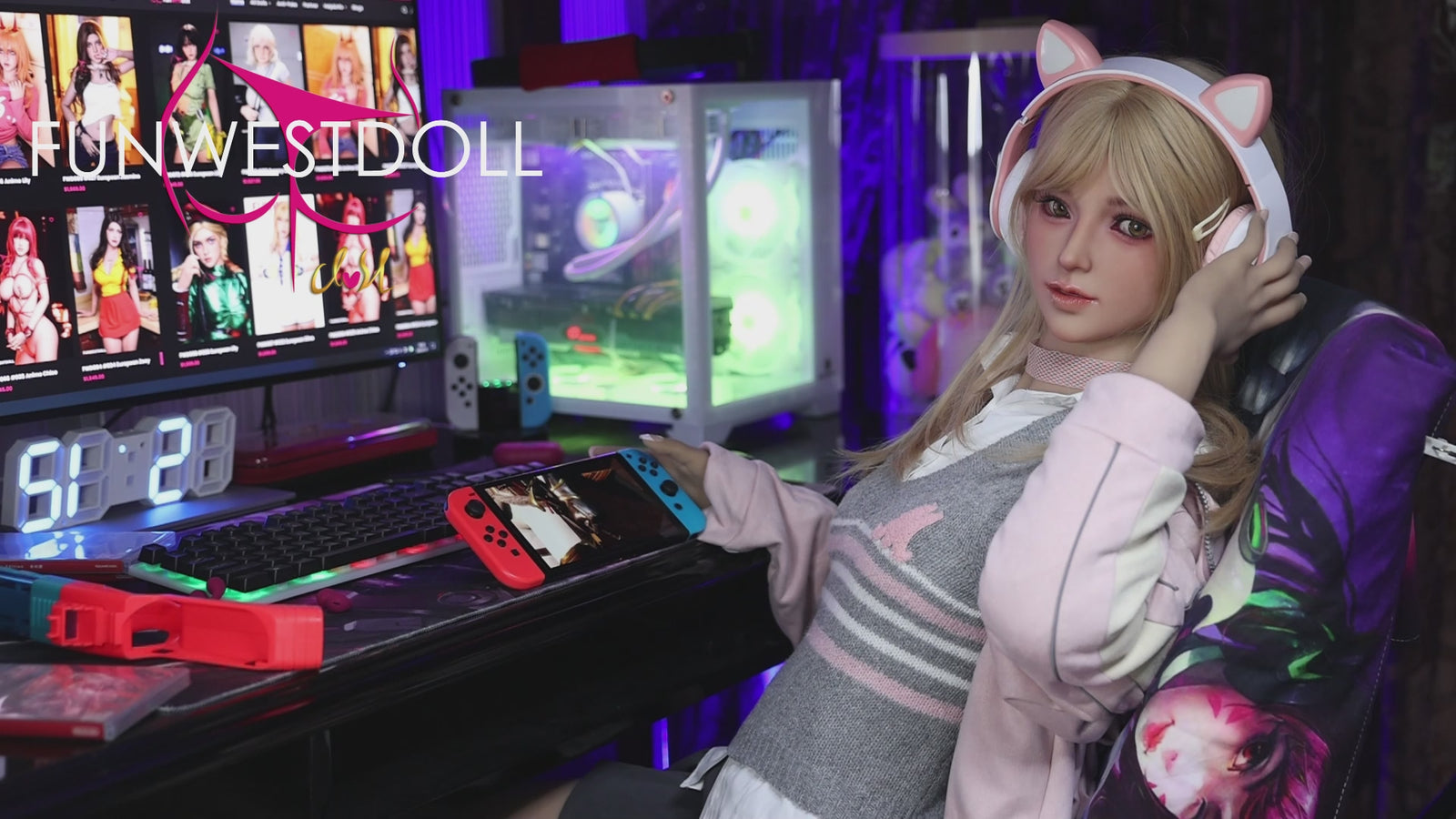 Alice poupée sexuelle (FunWest Doll 159cm Bonnet A #038 TPE)