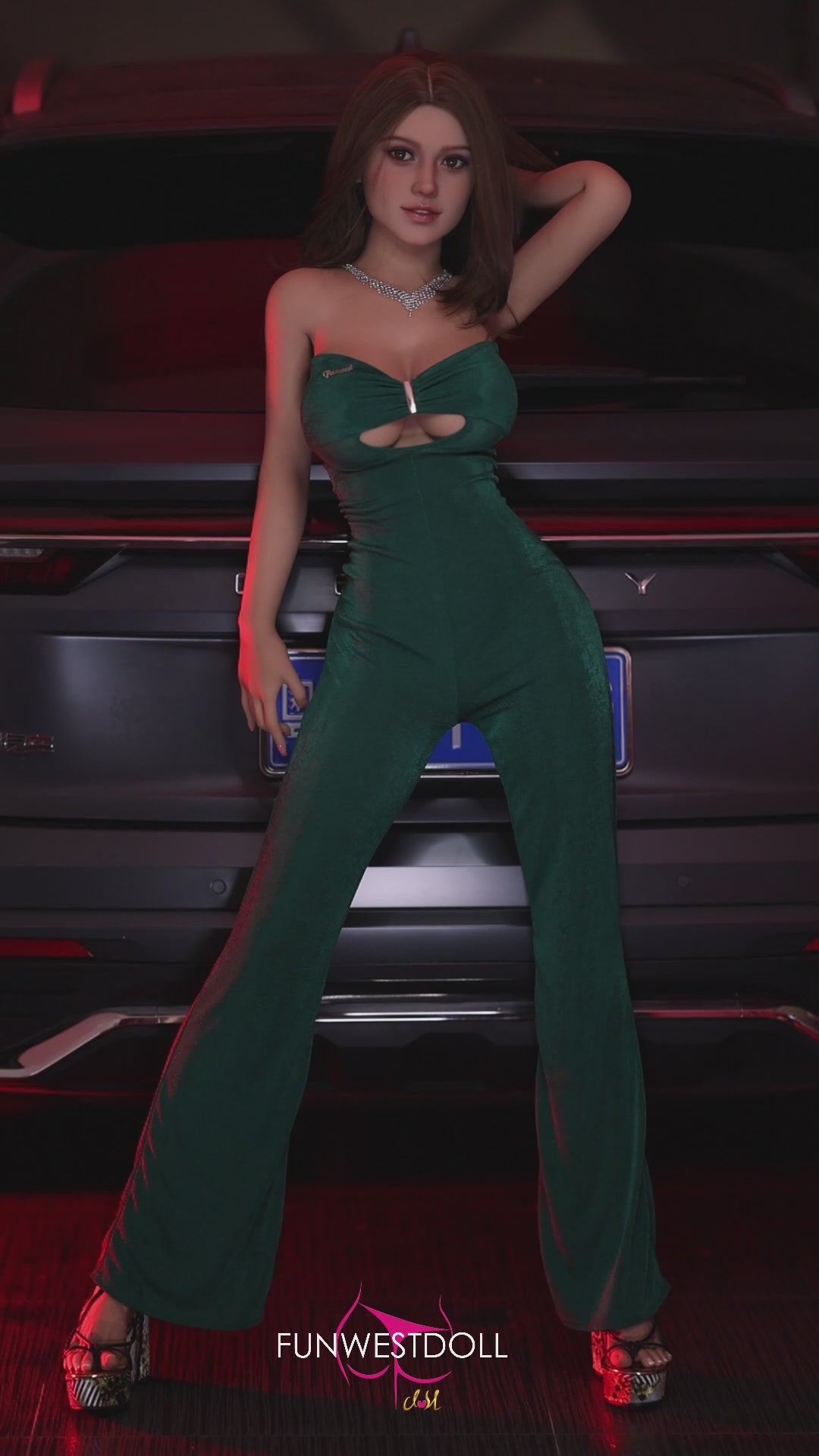 Rose poupée sexuelle (FunWest Doll Bonnet F 155 cm #043 TPE)