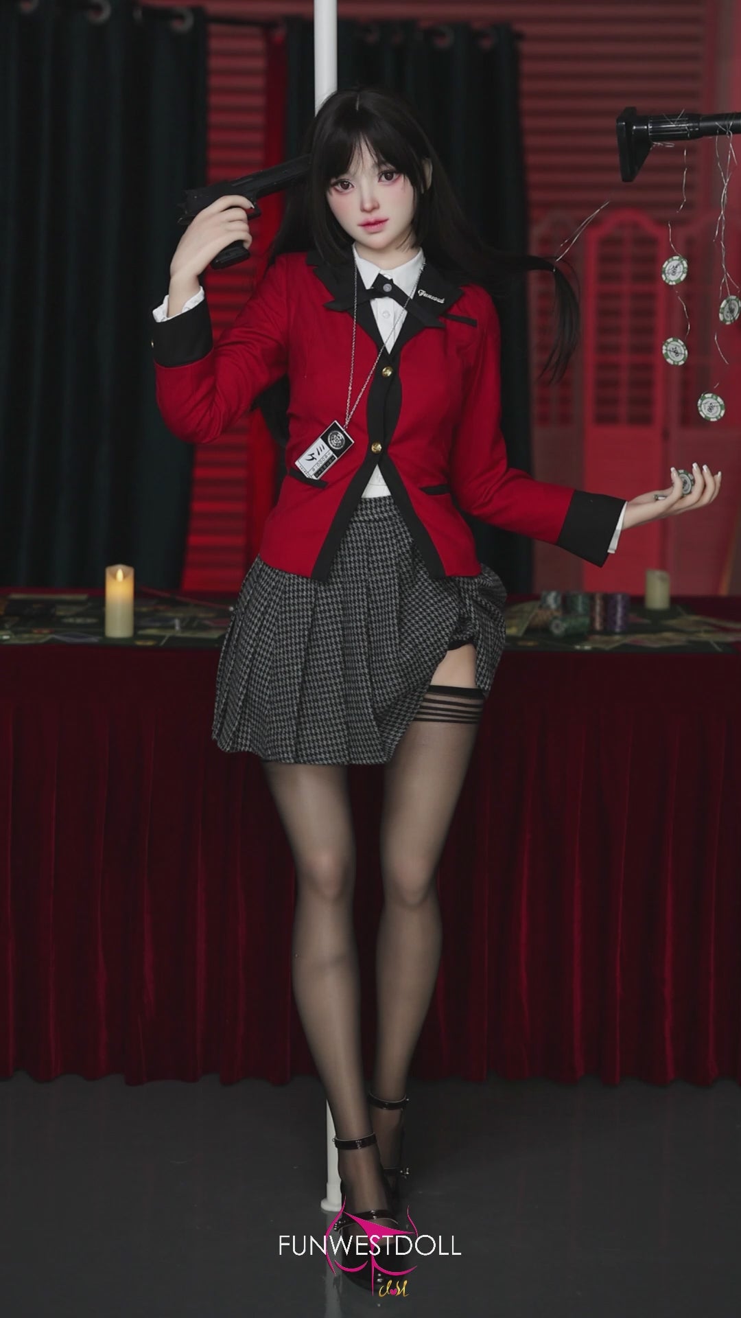 Yumeko Jabami poupée sexuelle (FunWest Doll 159cm Bonnet A #038S Silicone)