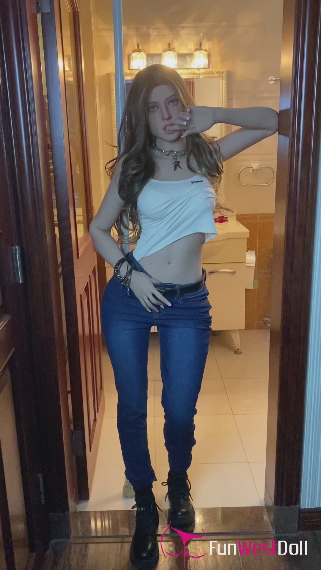 Jasmin poupée sexuelle (FunWest Doll 159cm Bonnet A #027 TPE)