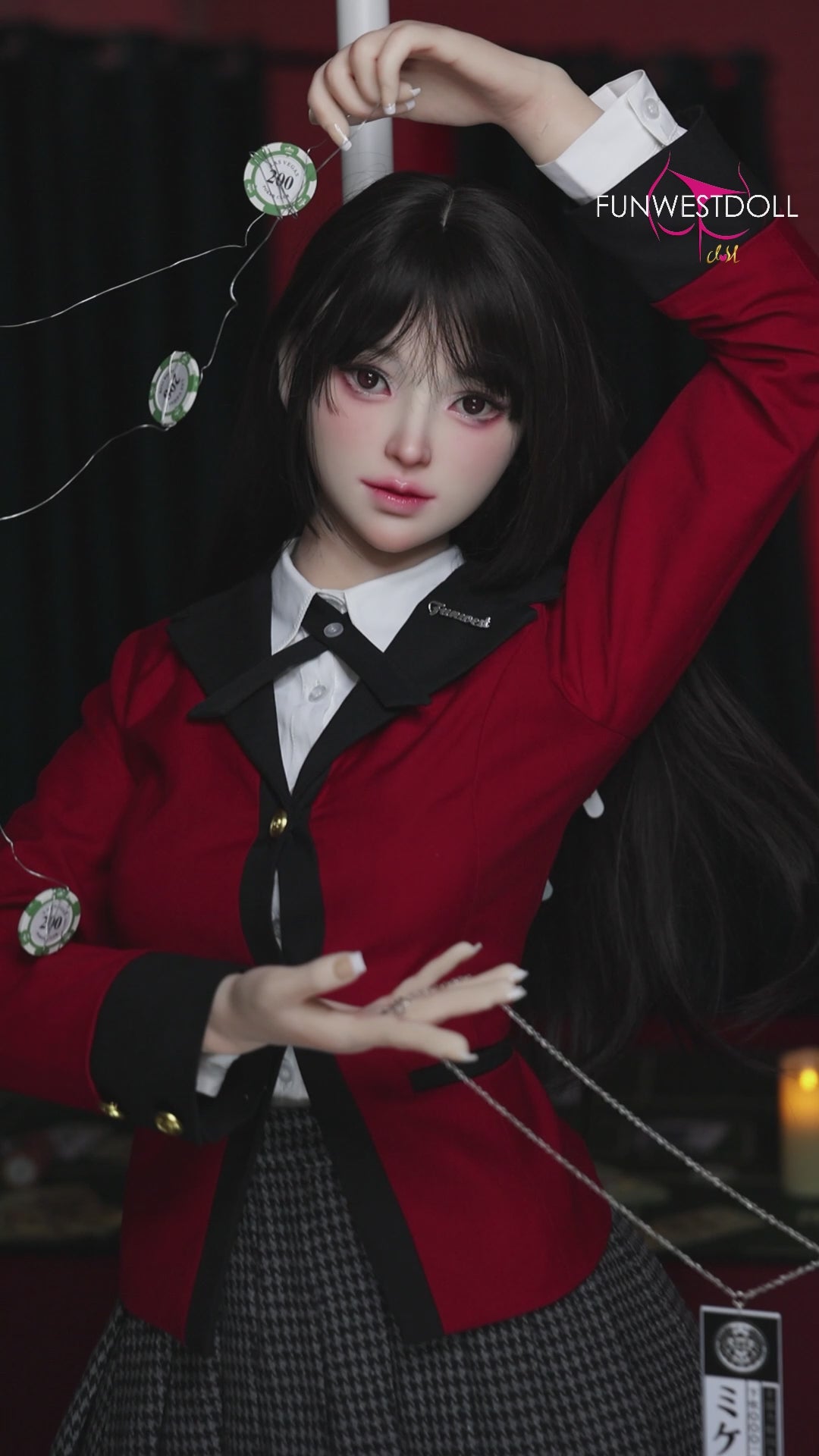 Yumeko Jabami poupée sexuelle (FunWest Doll 159cm Bonnet A #038S Silicone)